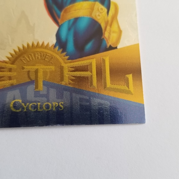 Vintage Marvel Metal trading card from 1995 Cyclops card #91 - Picture 15 of 16